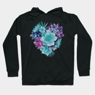 Succulent Love III // heart Hoodie